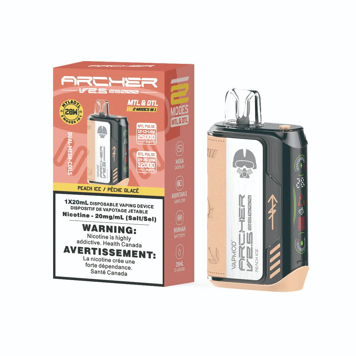 Archer V2.5 PEACH ICE disposable vape