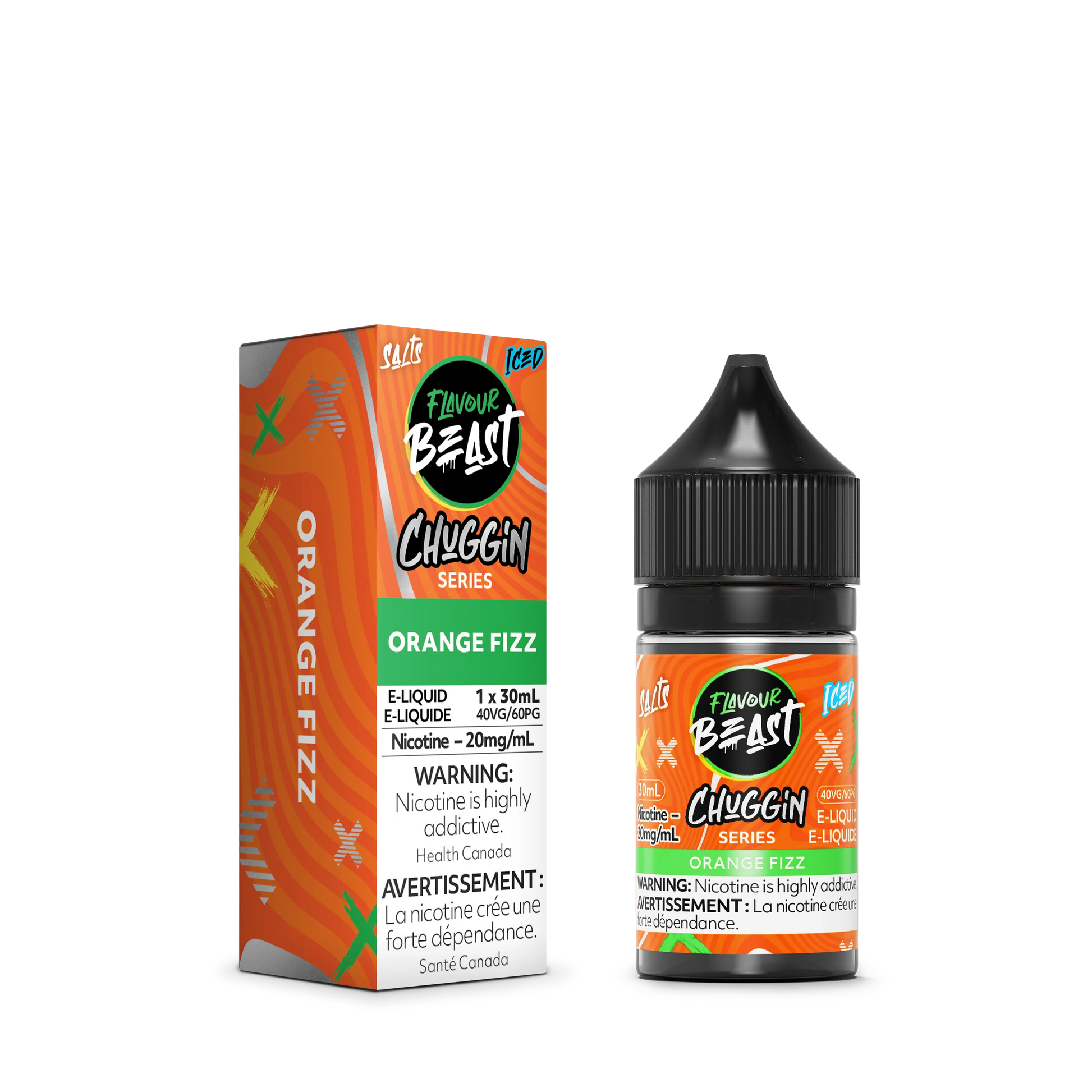 Flavour Beast Chuggin E-Liquid – Orange Fizz Iced (30mL)