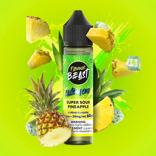 Flavour Beast E-Liquid – Super Sour Pineapple Iced (60mL)