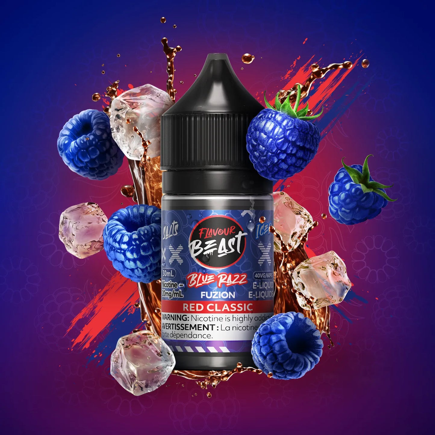 Flavour Beast Fuzion E-Liquid | Blue Razz Fuzion Red Classic (30mL)