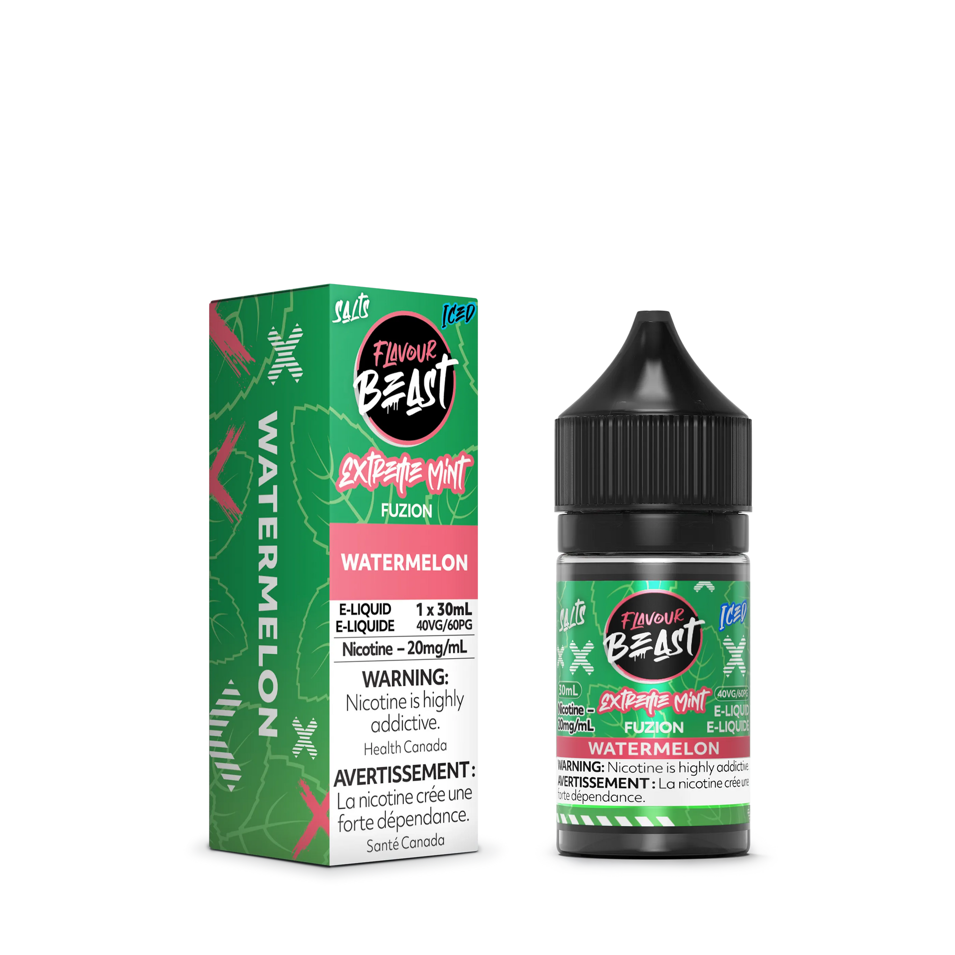 Flavour Beast Fuzion E-Liquid – Extreme Mint Fuzion Watermelon (30mL)