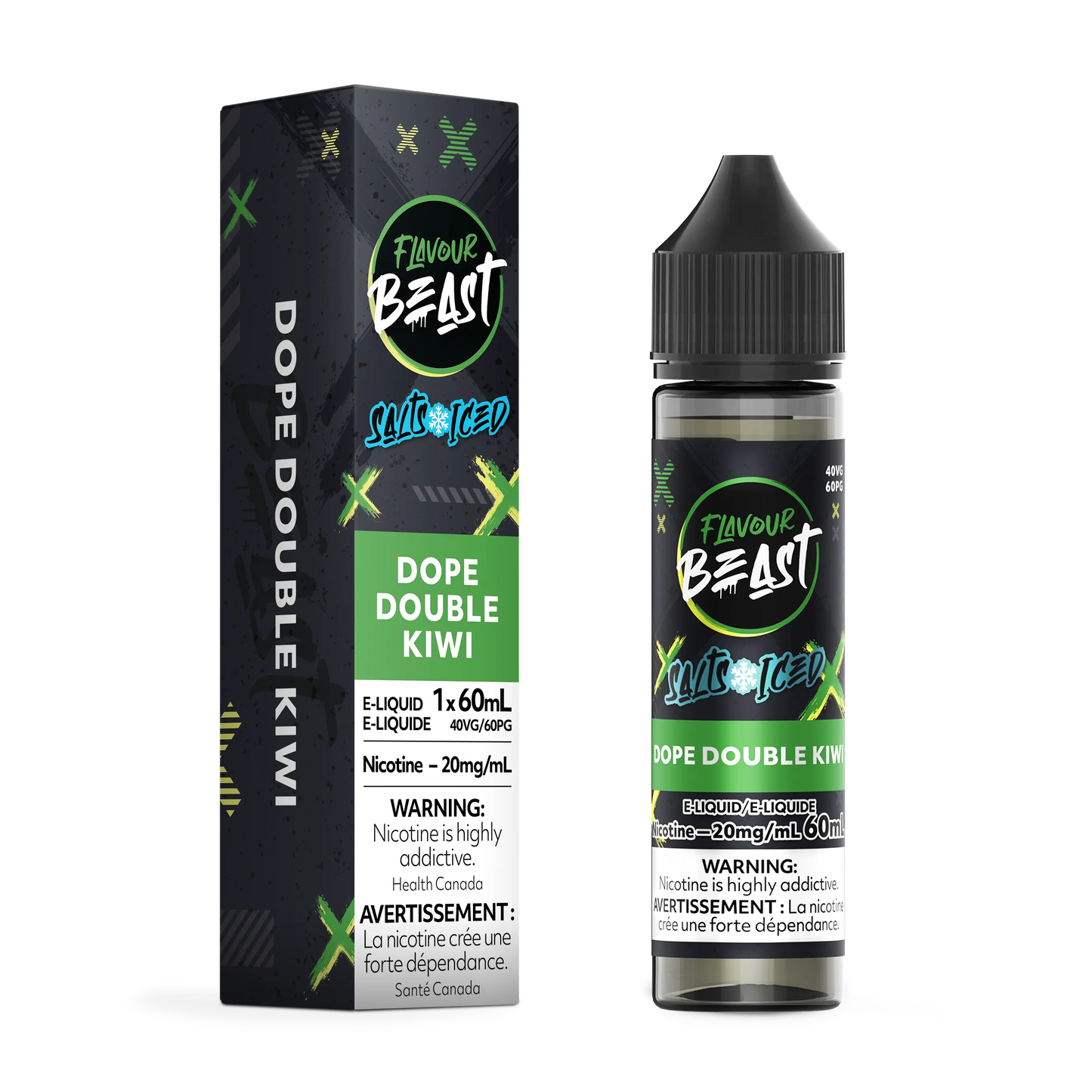 Flavour Beast E-Liquid – Dope Double Kiwi Iced (60mL)