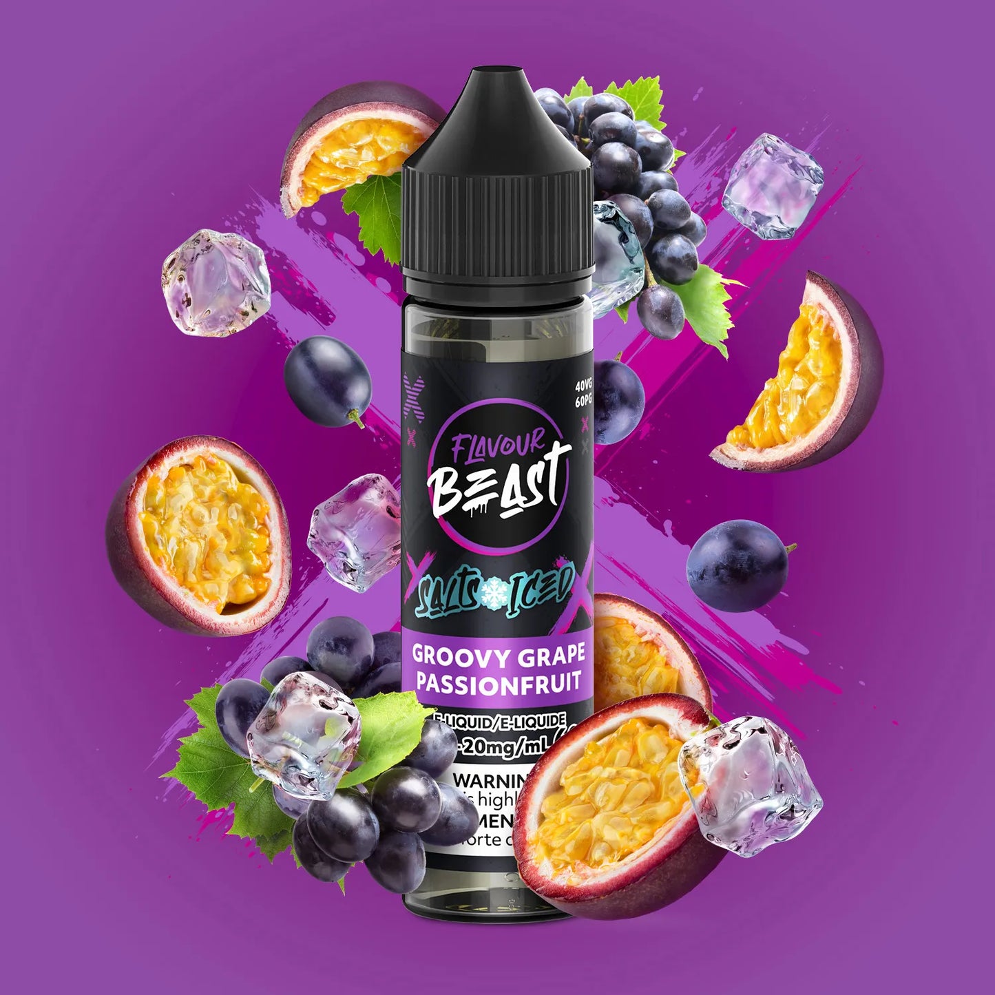 Groovy Grape Passionfruit Iced (60mL) | Flavour Beast E-Liquid