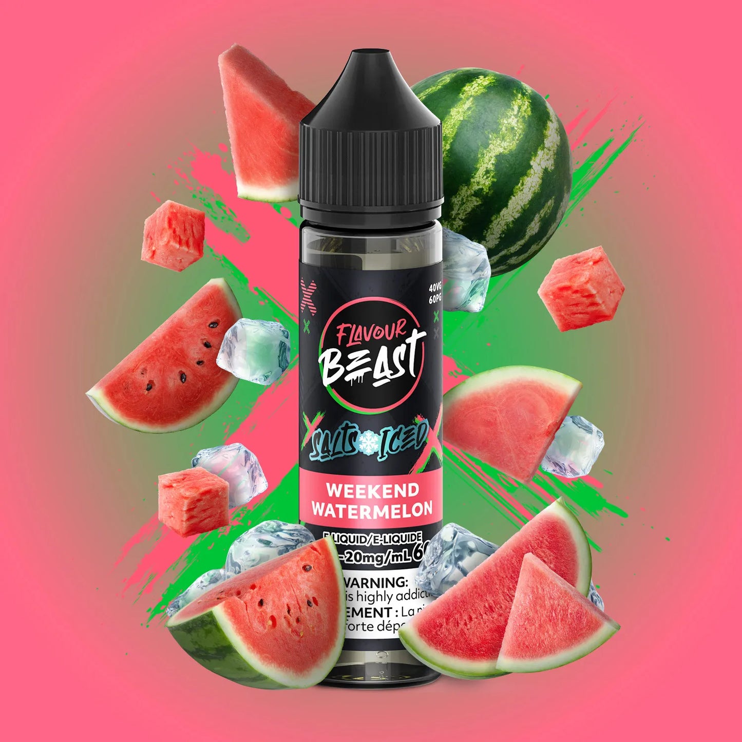 Flavour Beast E-Liquid | Weekend Watermelon Iced (60mL)