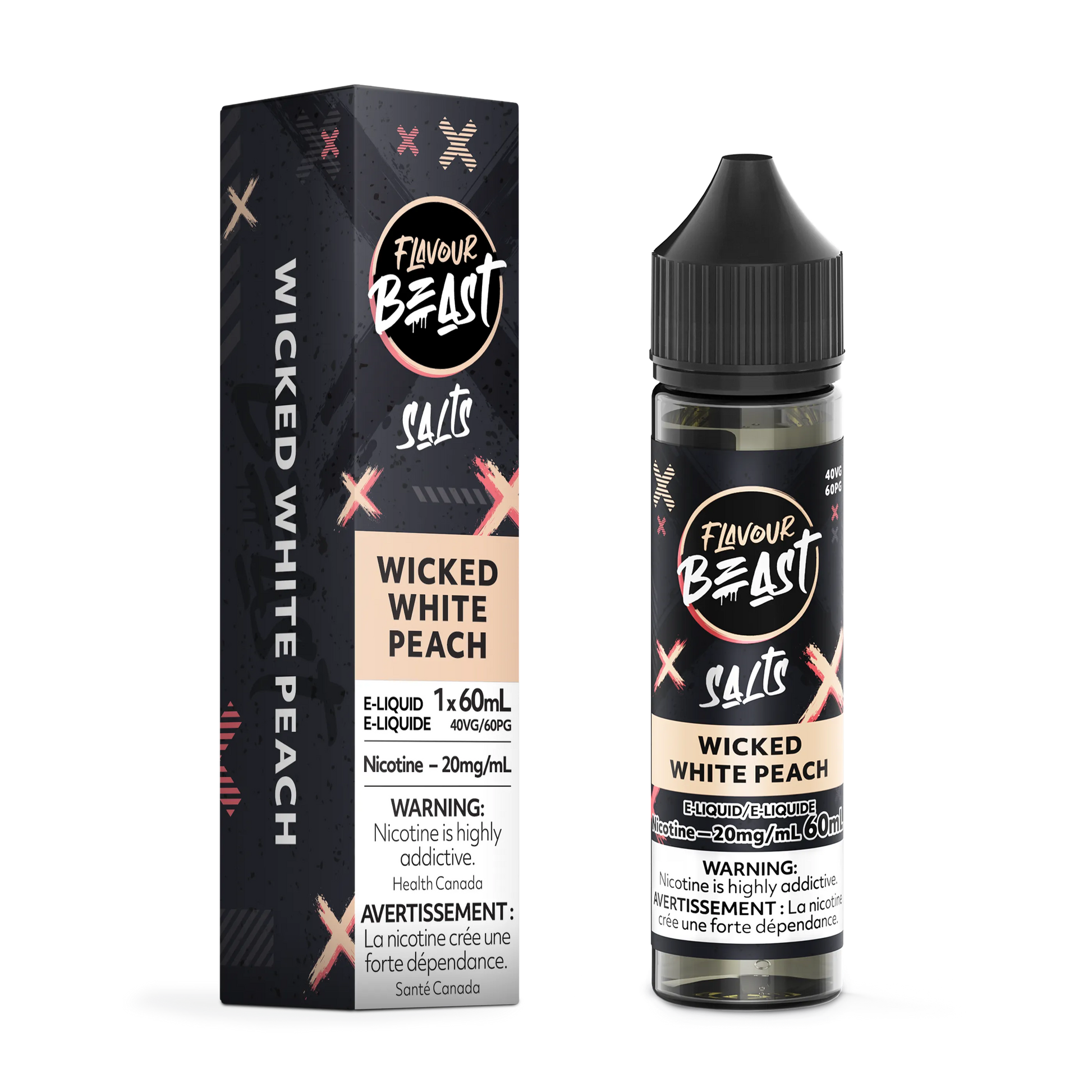 Flavour Beast E-Liquid – Wicked White Peach (60mL)