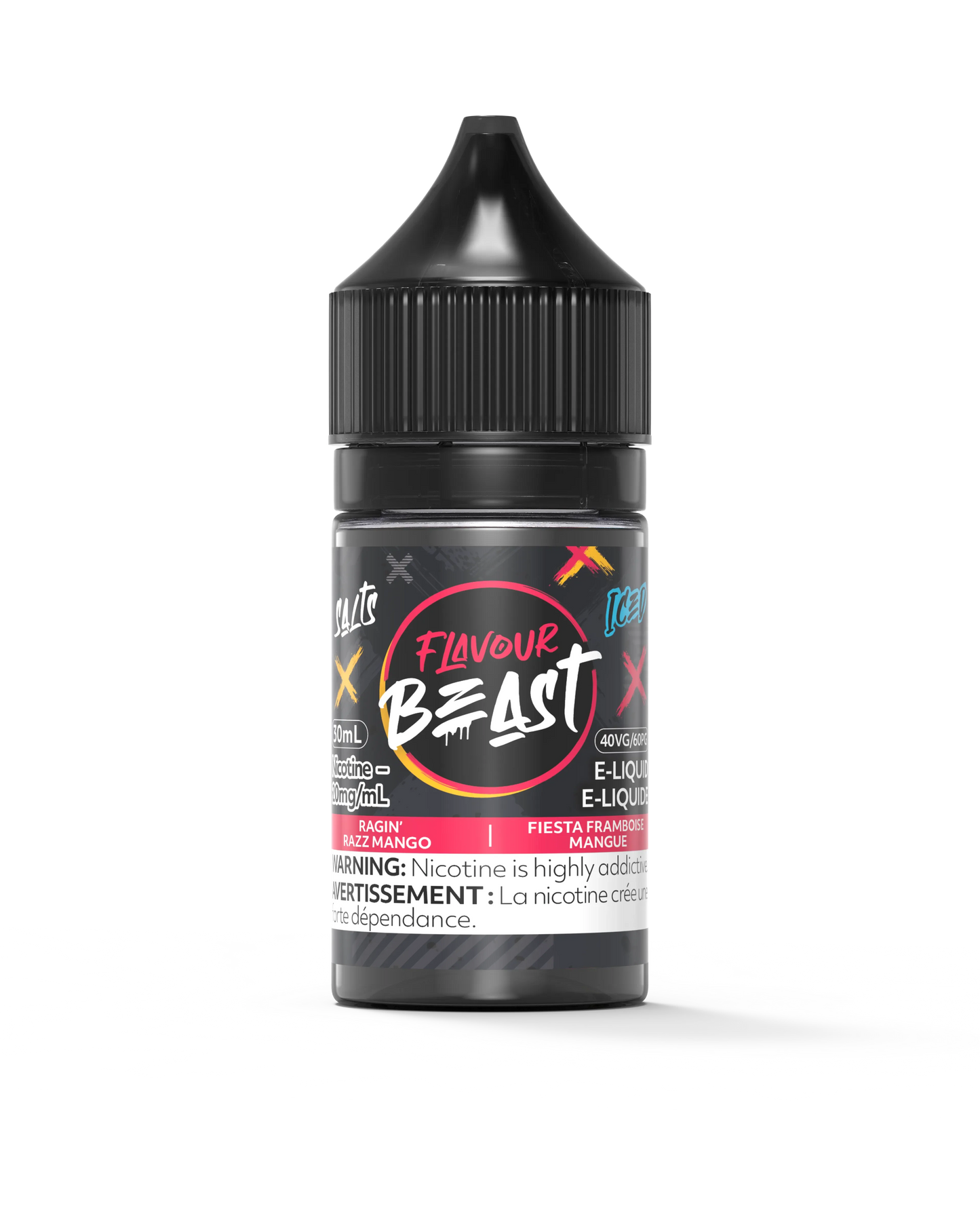 Flavour Beast E-Liquid | Ragin Razz Mango Iced (30mL)