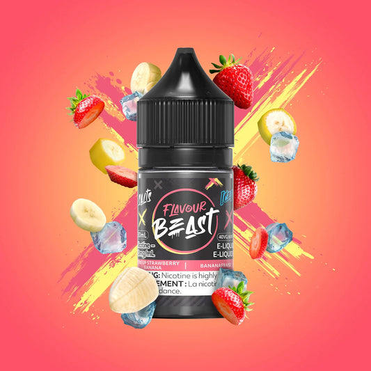 Flavour Beast E-Liquid – STR8 UP Strawberry Banana Iced (30mL)