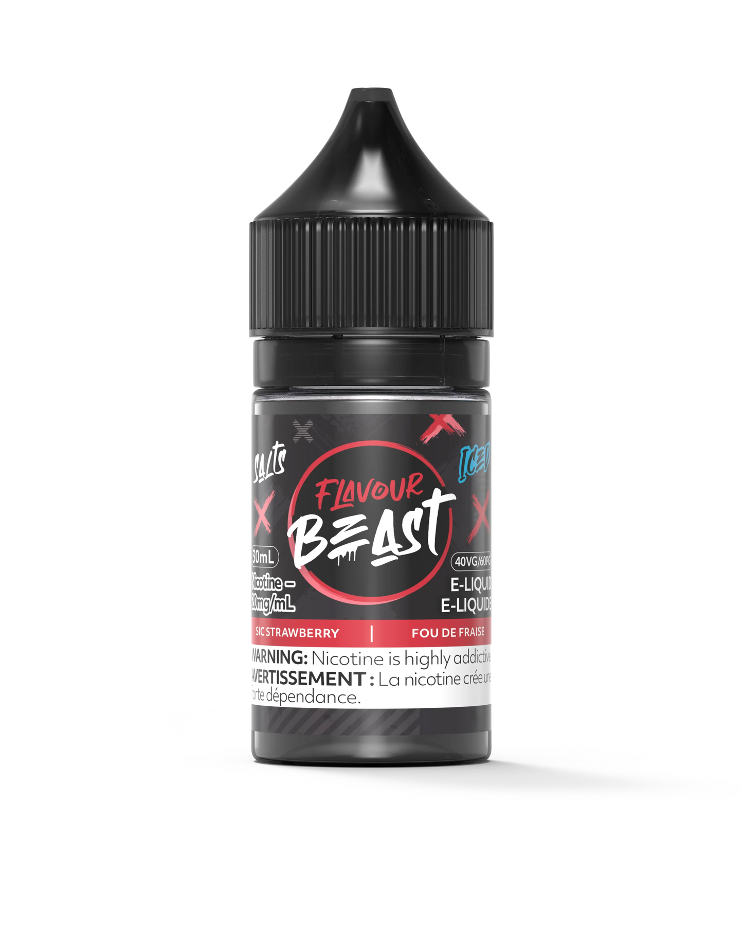 Flavour Beast E-Liquid | Sic Strawberry Iced (30mL)