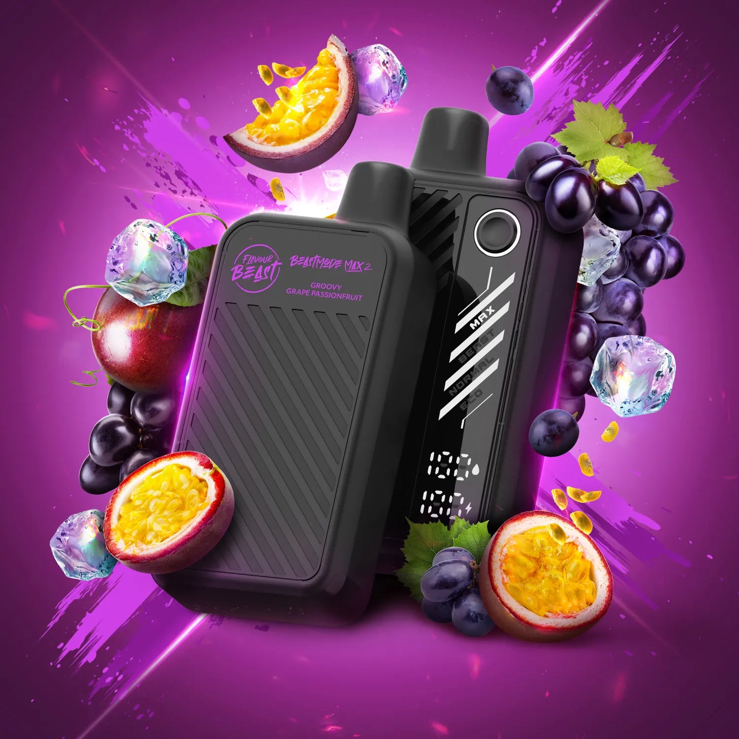 Flavour Beast Mode Max 2 Groovy Grape Passion Fruit