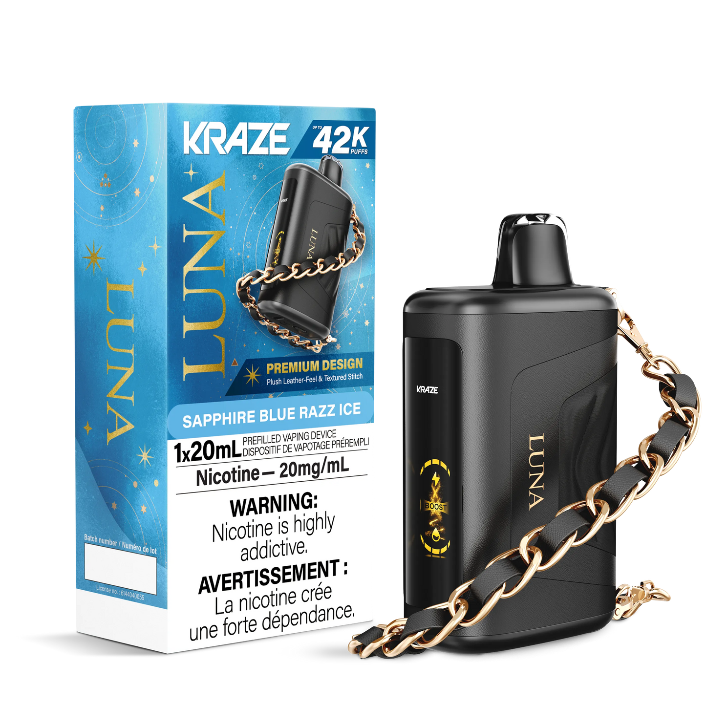 Kraze Luna Sapphire Blue Razz Ice