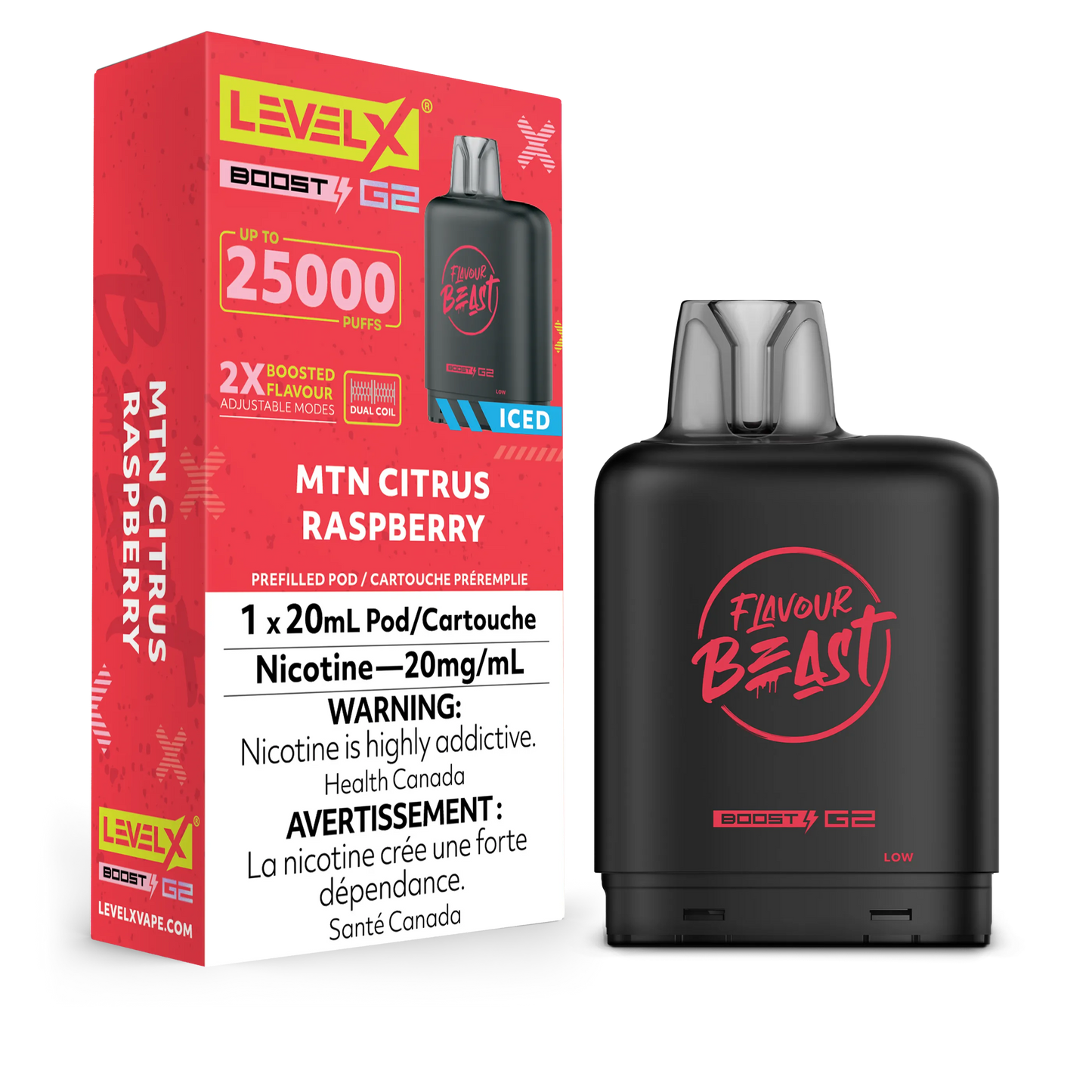 Level X FB Boost G2 Mtn Citrus Raspberry Iced ( 25k )
