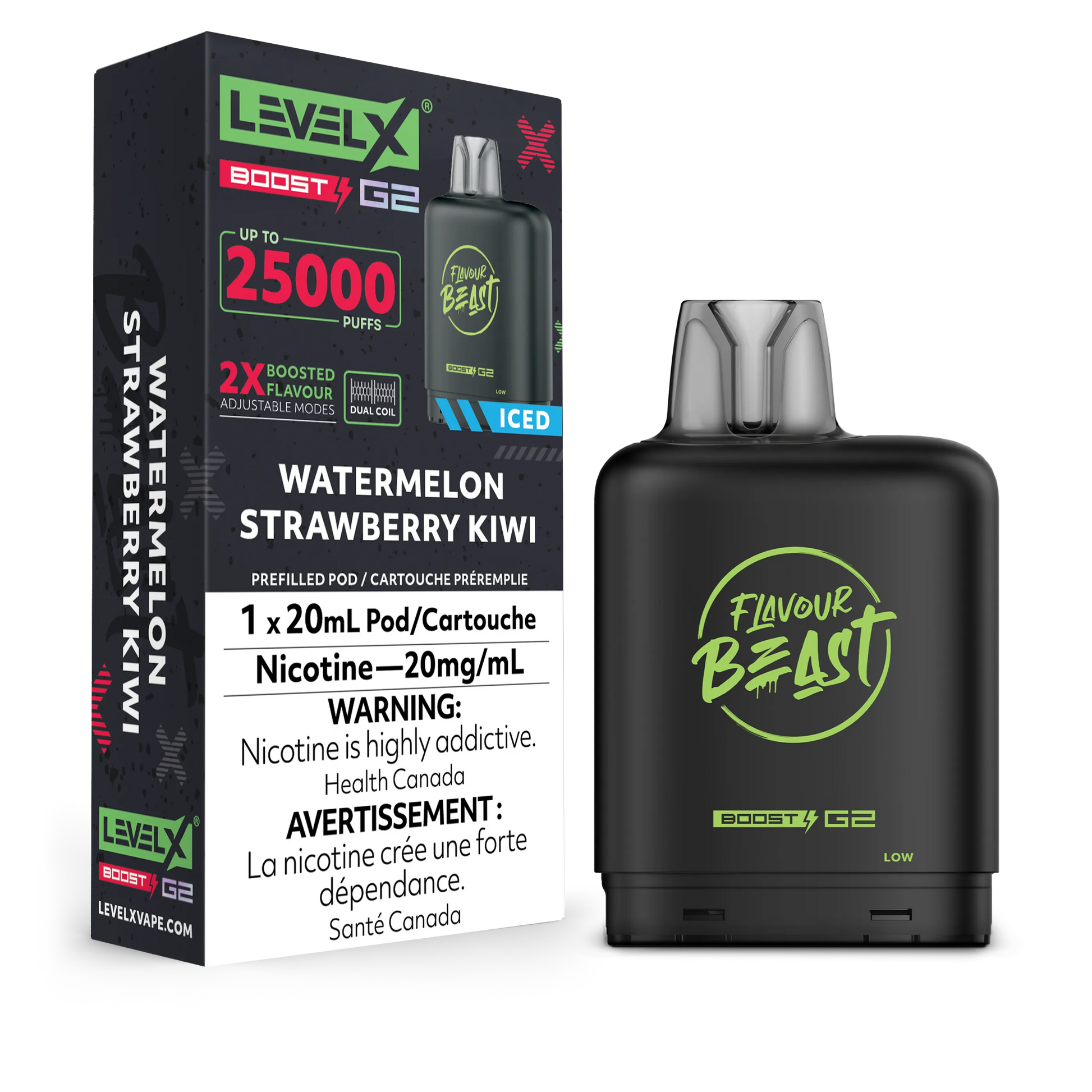 Level X FB Boost G2 Watermelon Strawberry Kiwi Iced