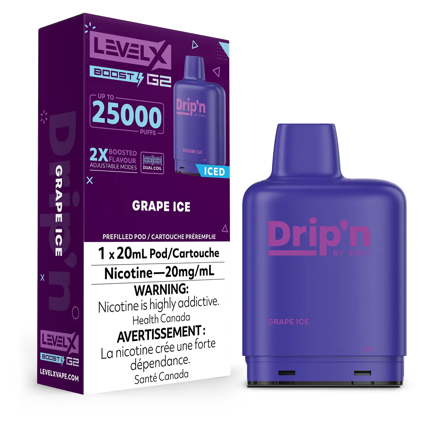 Level X Drip'n Boost G2 Grape Ice