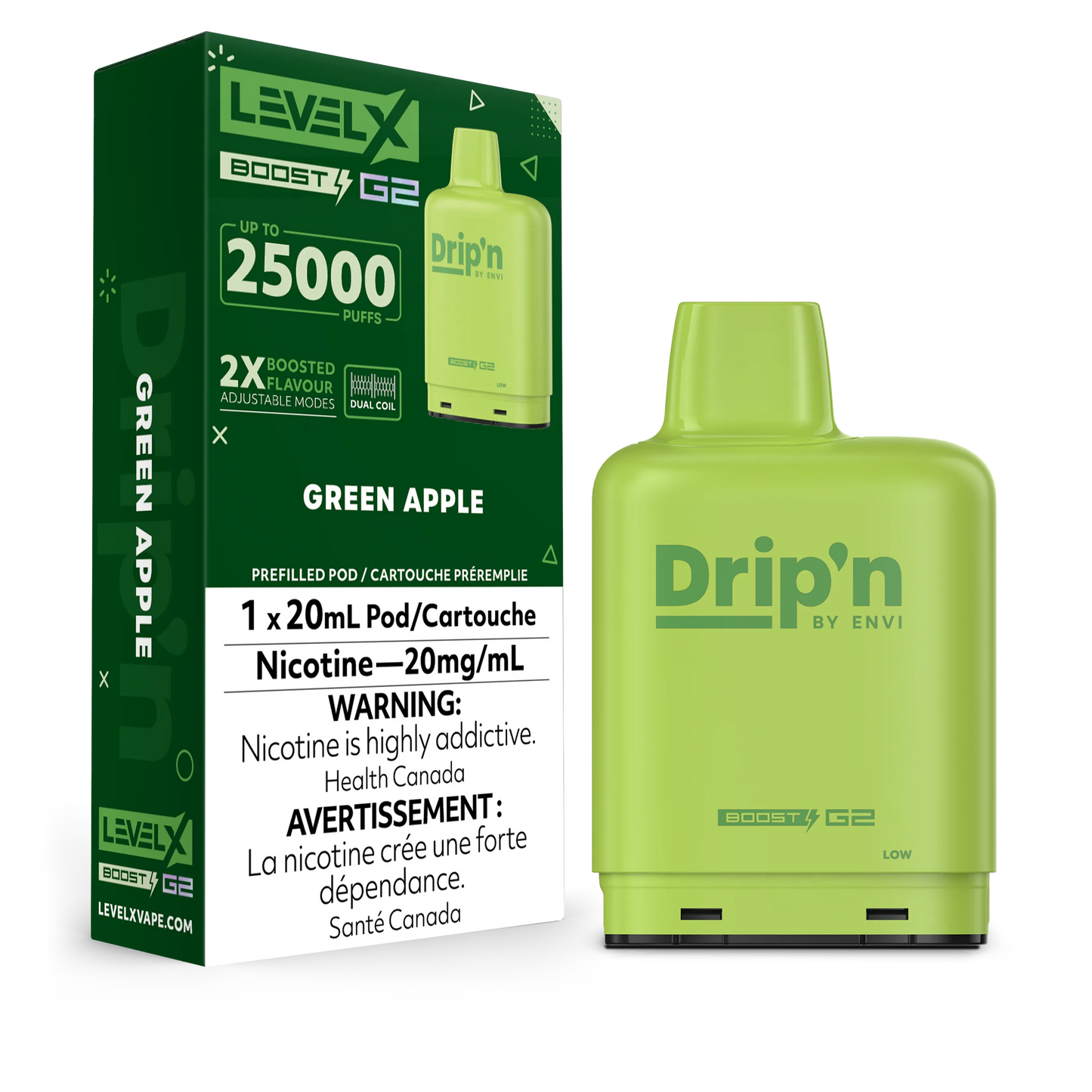 Level X Drip'n Boost G2 Green Apple