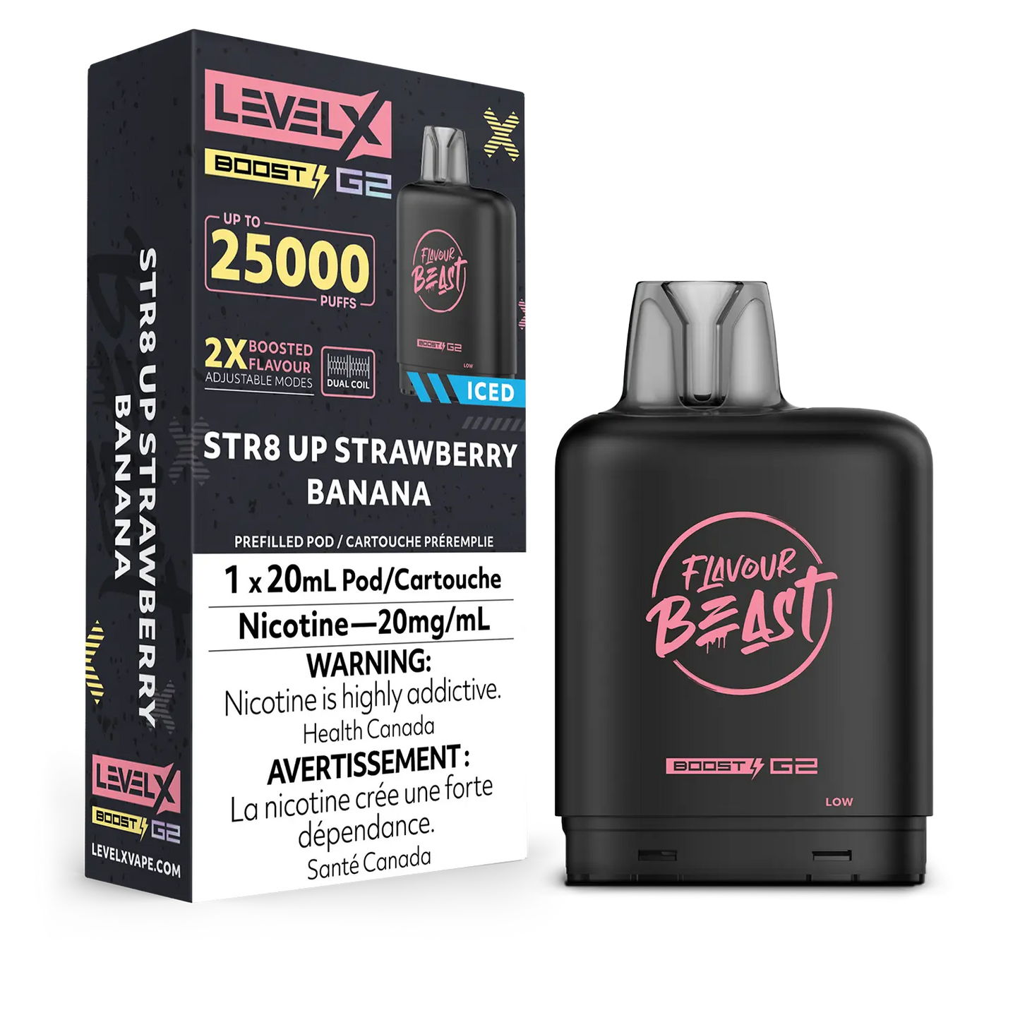 Level X FB Boost G2 STR8 Up Strawberry Banana Iced