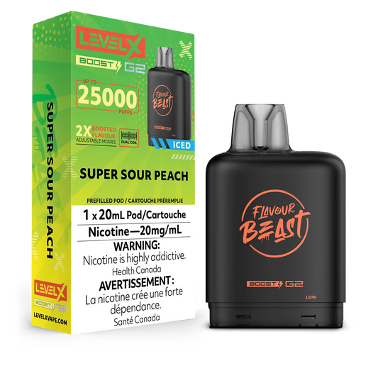 Level X FB Boost G2 Super Sour Peach Iced