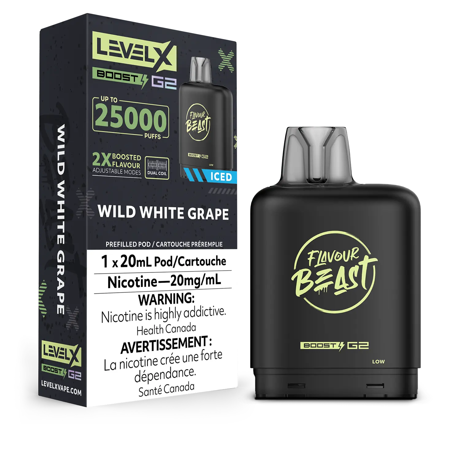 Level X FB Boost G2 Wild White Grape Iced