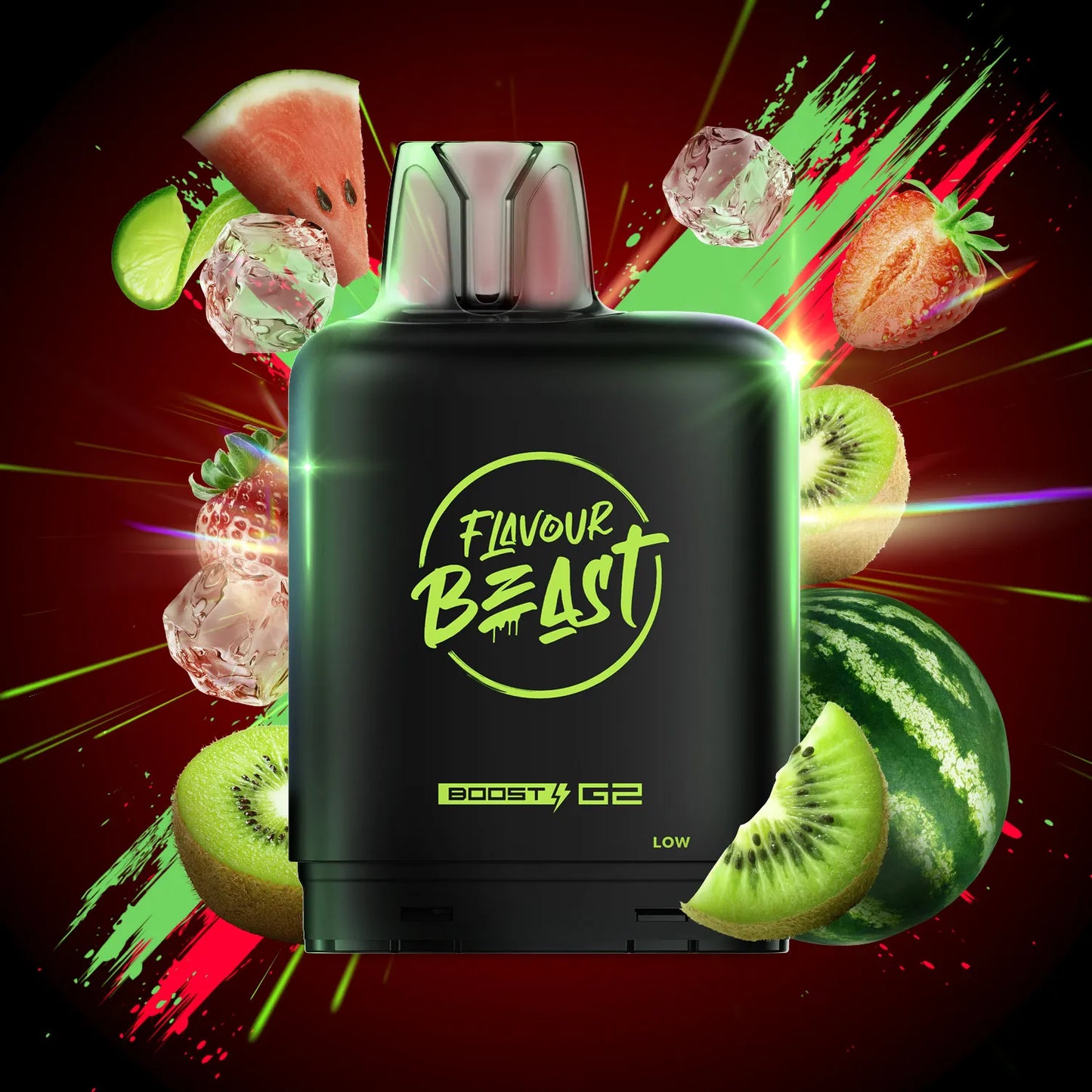 Level X FB Boost G2 Watermelon Strawberry Kiwi Iced ( 25k )