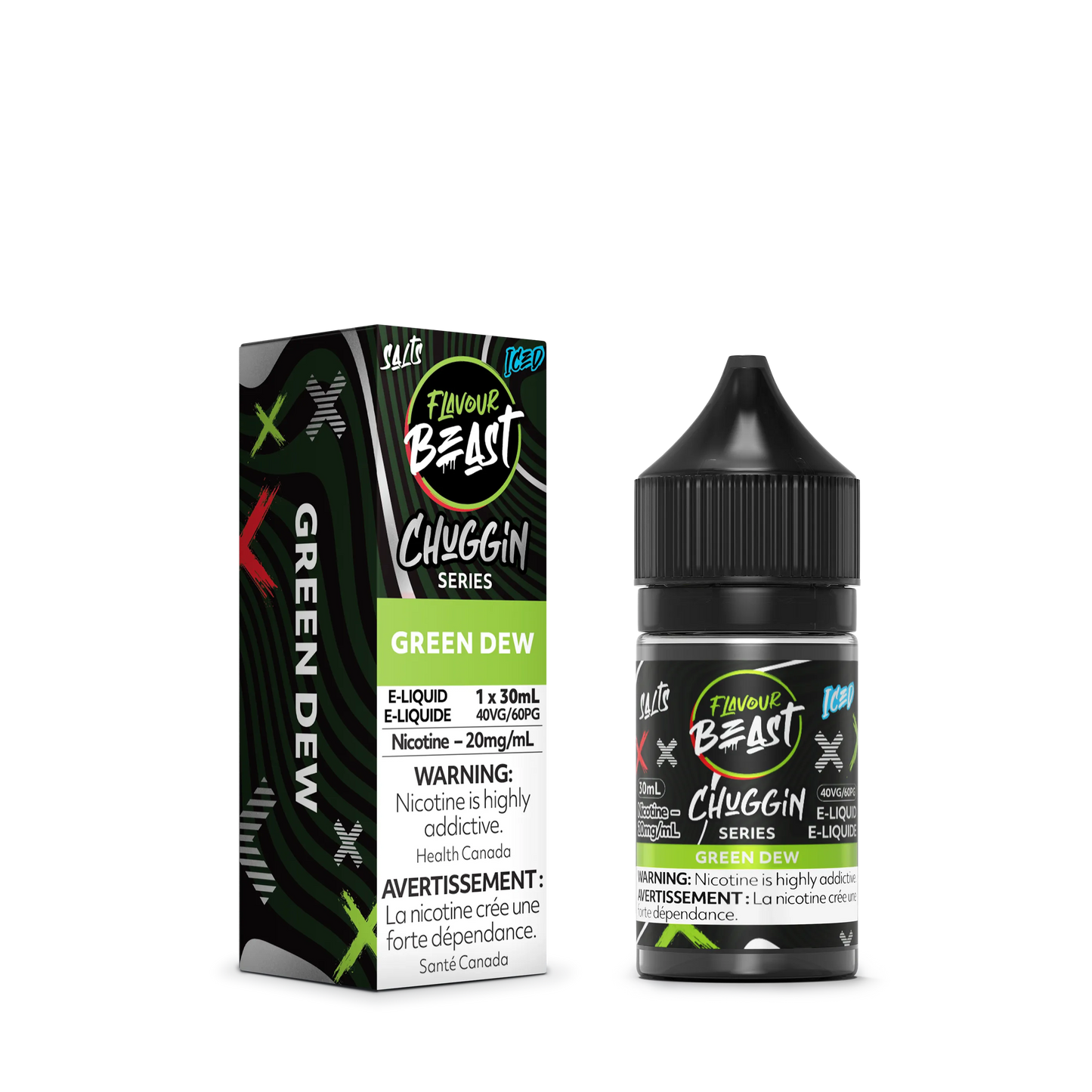 Flavour Beast Chuggin E-Liquid â€“ Green Dew Iced (30mL)