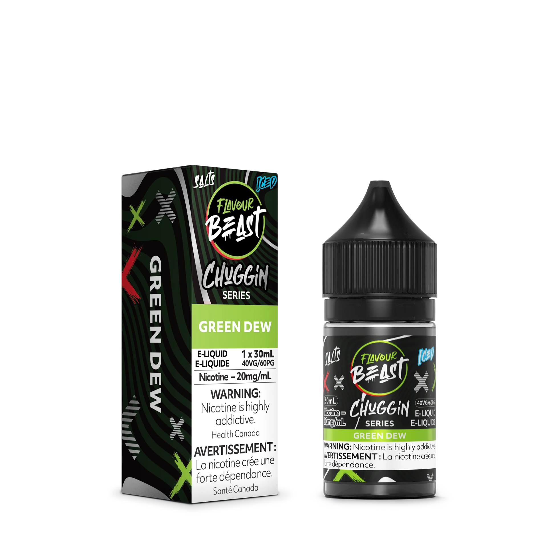 Flavour Beast Chuggin E-Liquid â€“ Green Dew Iced (30mL)