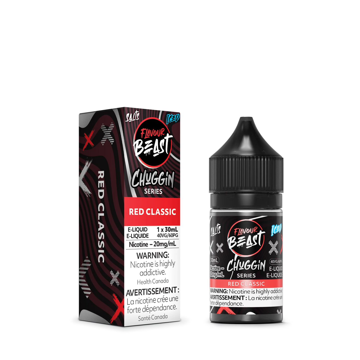Flavour Beast Chuggin E-Liquid â€“ Red Classic Iced (30mL)