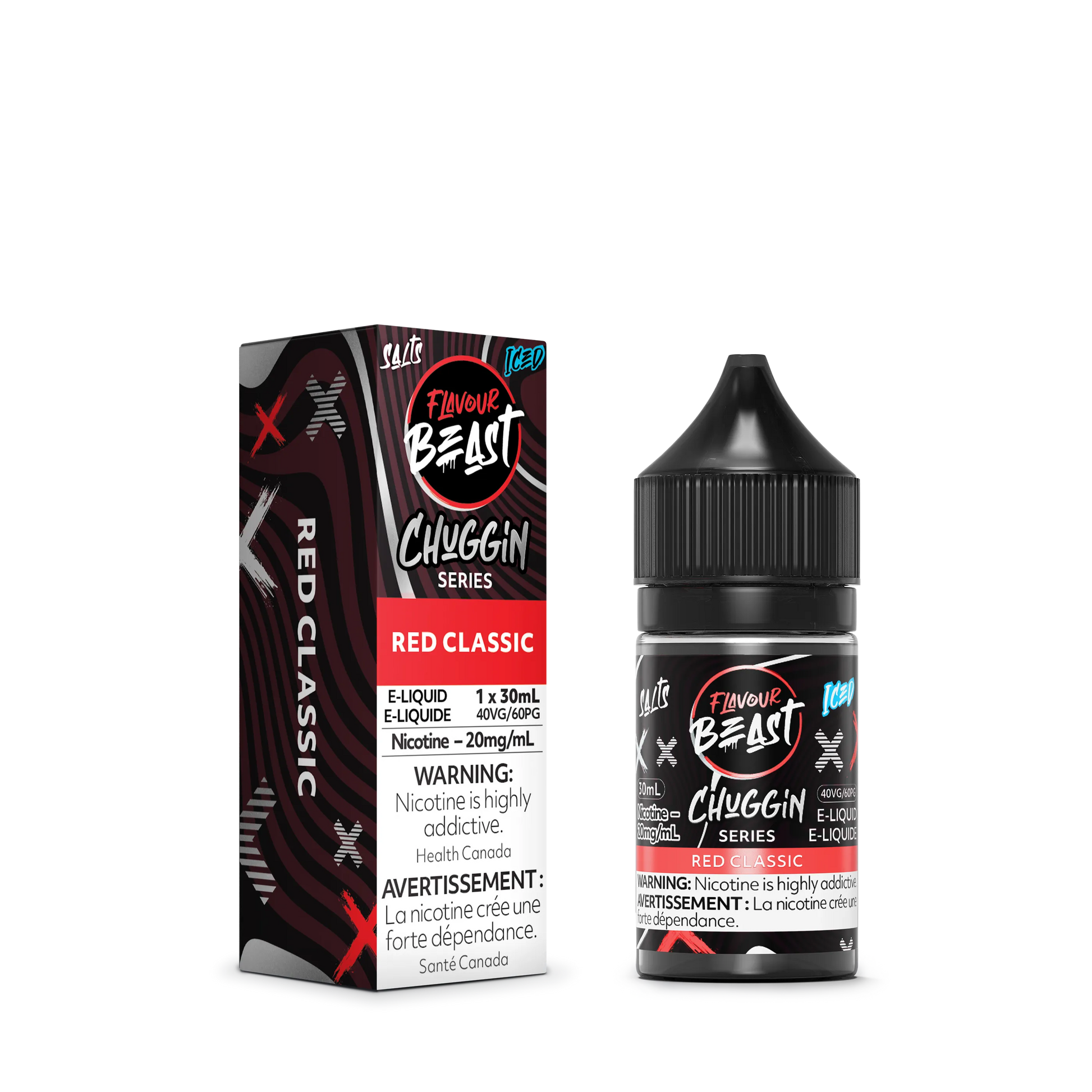 Flavour Beast Chuggin E-Liquid â€“ Red Classic Iced (30mL)