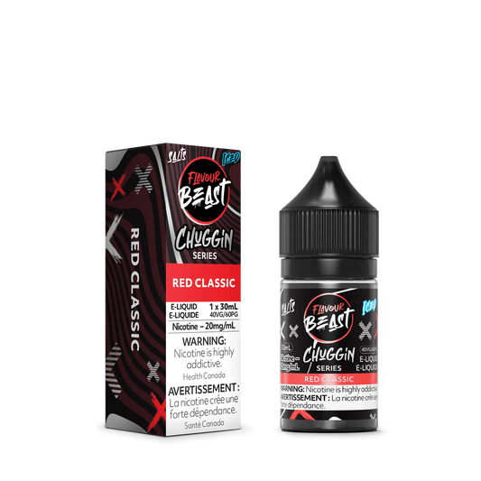Flavour Beast Chuggin E-Liquid â€“ Red Classic Iced (30mL)