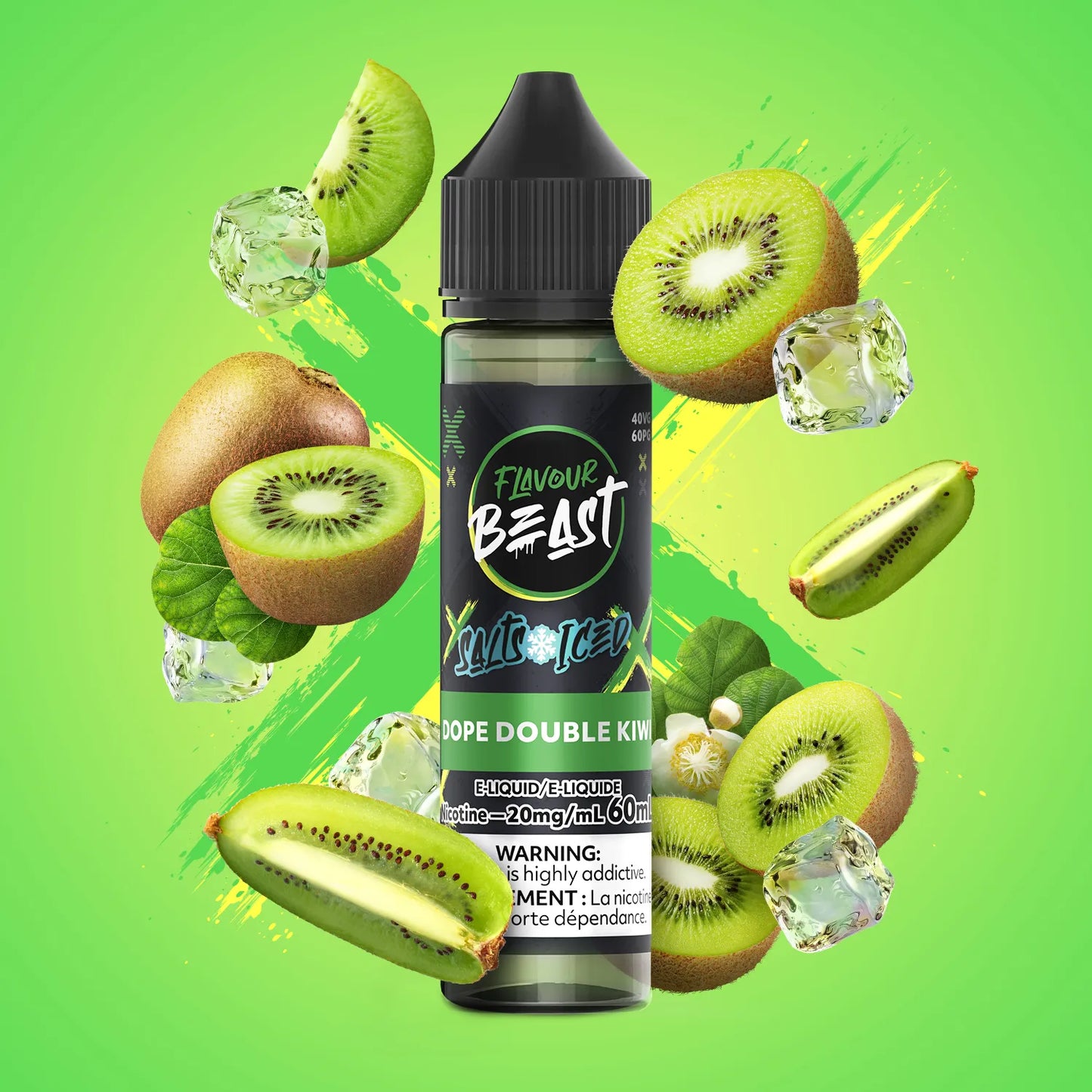Dope Double Kiwi Iced (60mL) | Flavour Beast E-Liquid