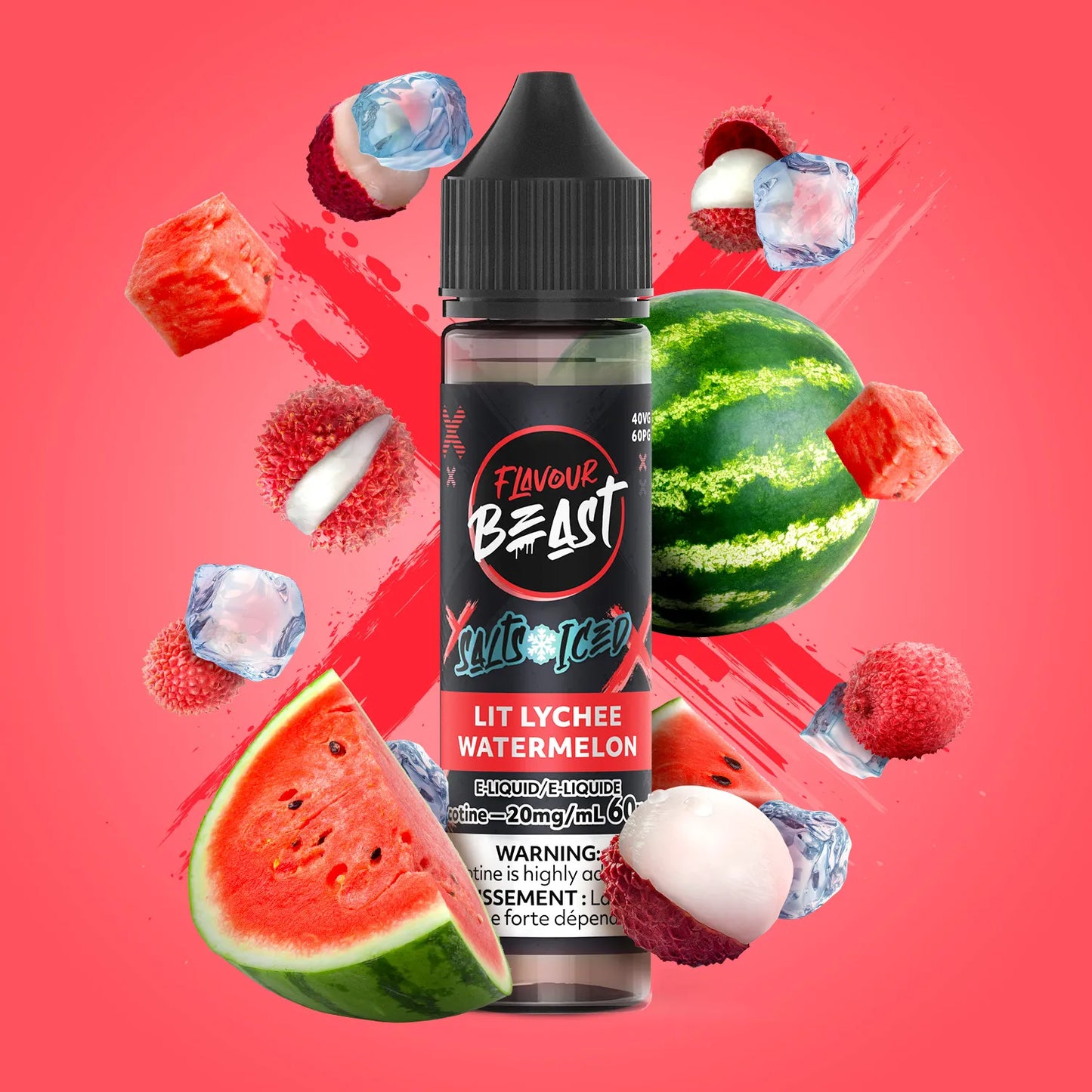 Lit Lychee Watermelon Iced (60mL) | Flavour Beast E-Liquid
