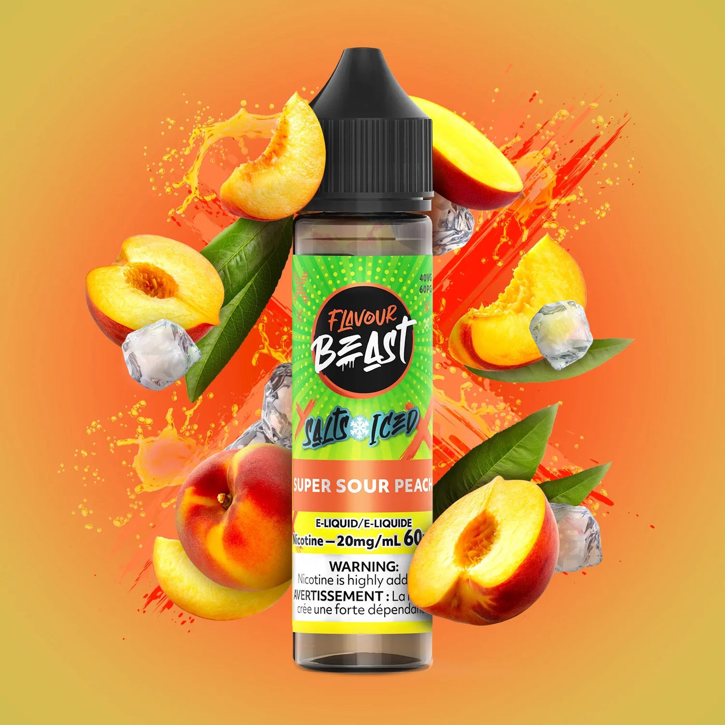 Flavour Beast E-Liquid | Super Sour Peach Iced (60mL)