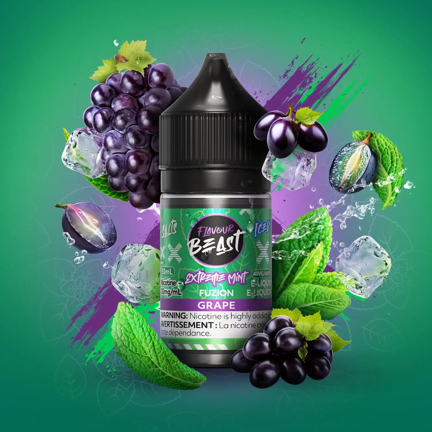Flavour Beast Fuzion E-Liquid | Extreme Mint Fuzion Grape (30ml)