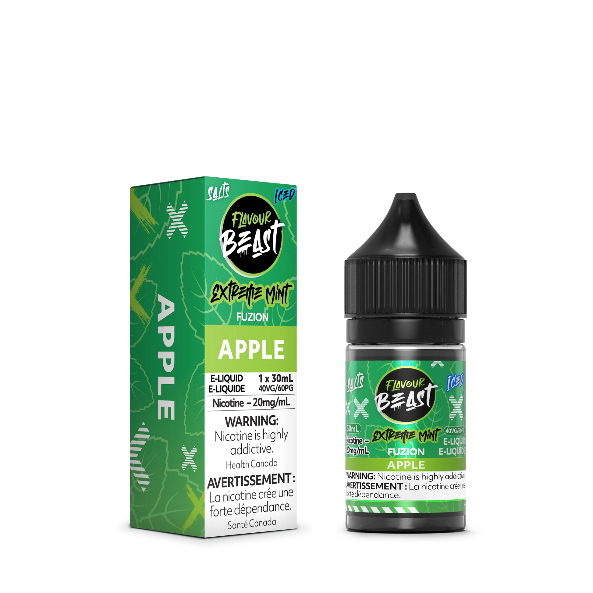 Flavour Beast Fuzion E-Liquid â€“ Extreme Mint Fuzion Apple (30mL)