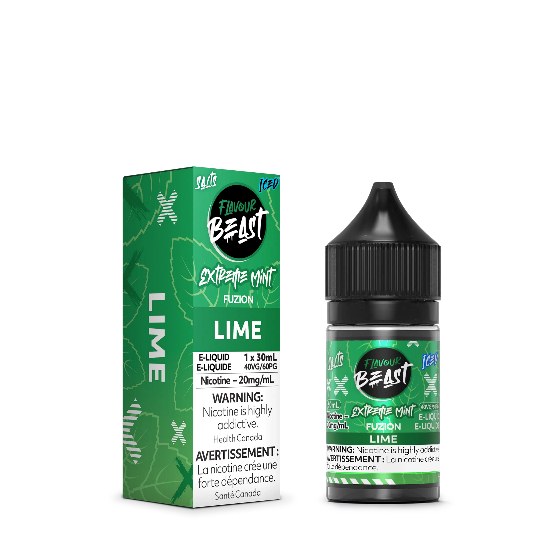 Flavour Beast Fuzion E-Liquid â€“ Extreme Mint Fuzion Lime (30mL)