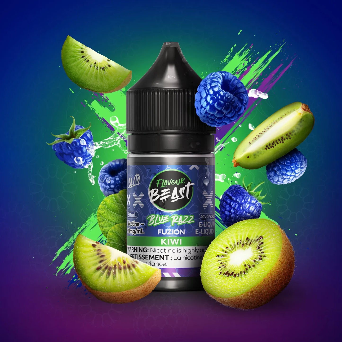 Flavour Beast Fuzion E-Liquid | Blue Razz Fuzion Kiwi (30mL)