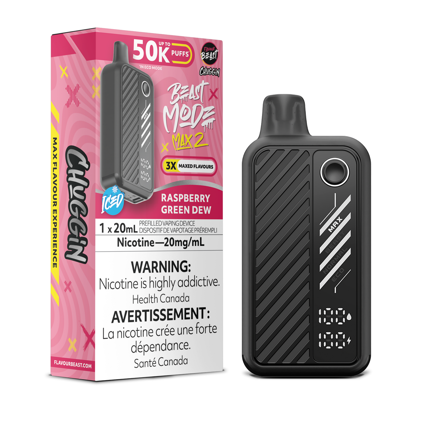 Flavour Beast Mode Max 2 - Raspberry Green Dew