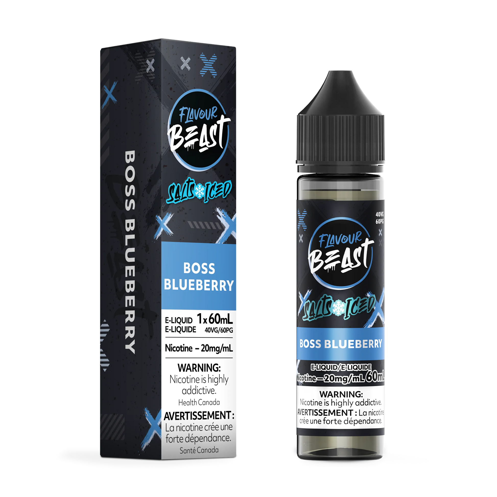 Flavour Beast E-Liquid â€“ Boss Blueberry Iced (60mL)