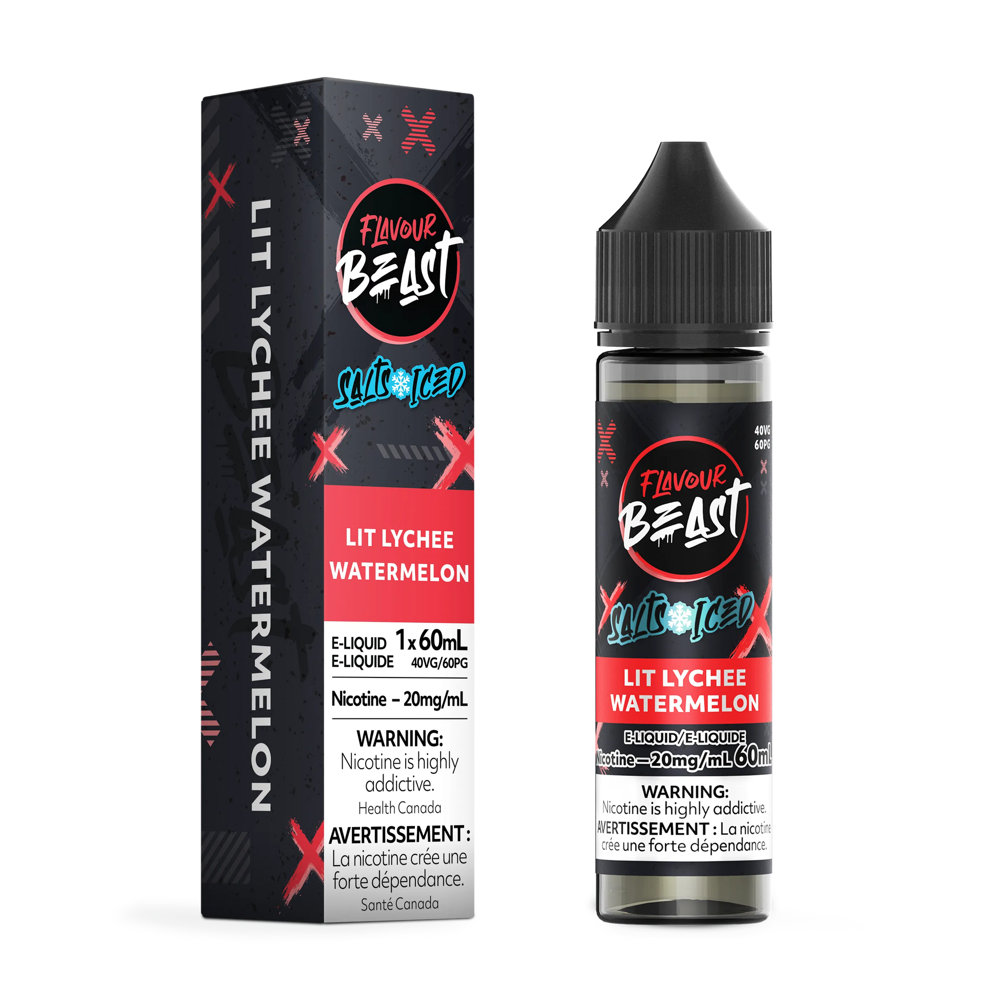 Flavour Beast E-Liquid â€“ Lit Lychee Watermelon Iced (60mL)