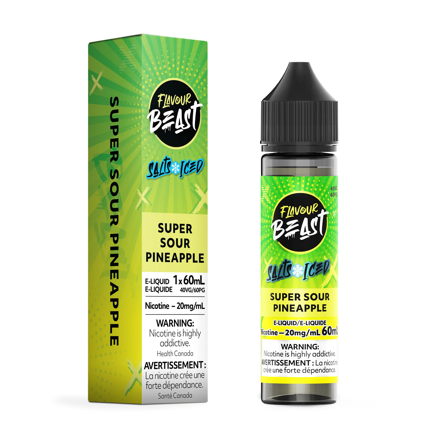 Flavour Beast E-Liquid | Super Sour Pineapple Iced (60mL)