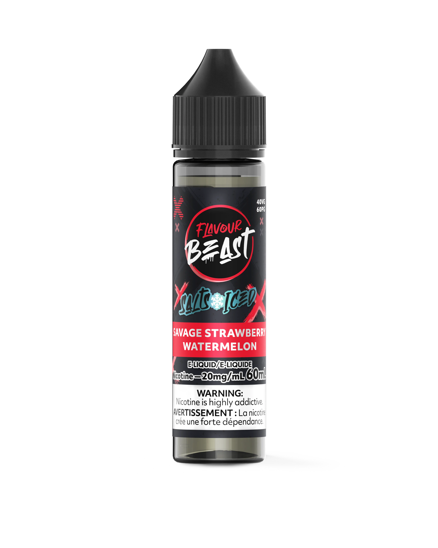 Savage Strawberry Watermelon Iced (60mL) | Flavour Beast E-Liquid