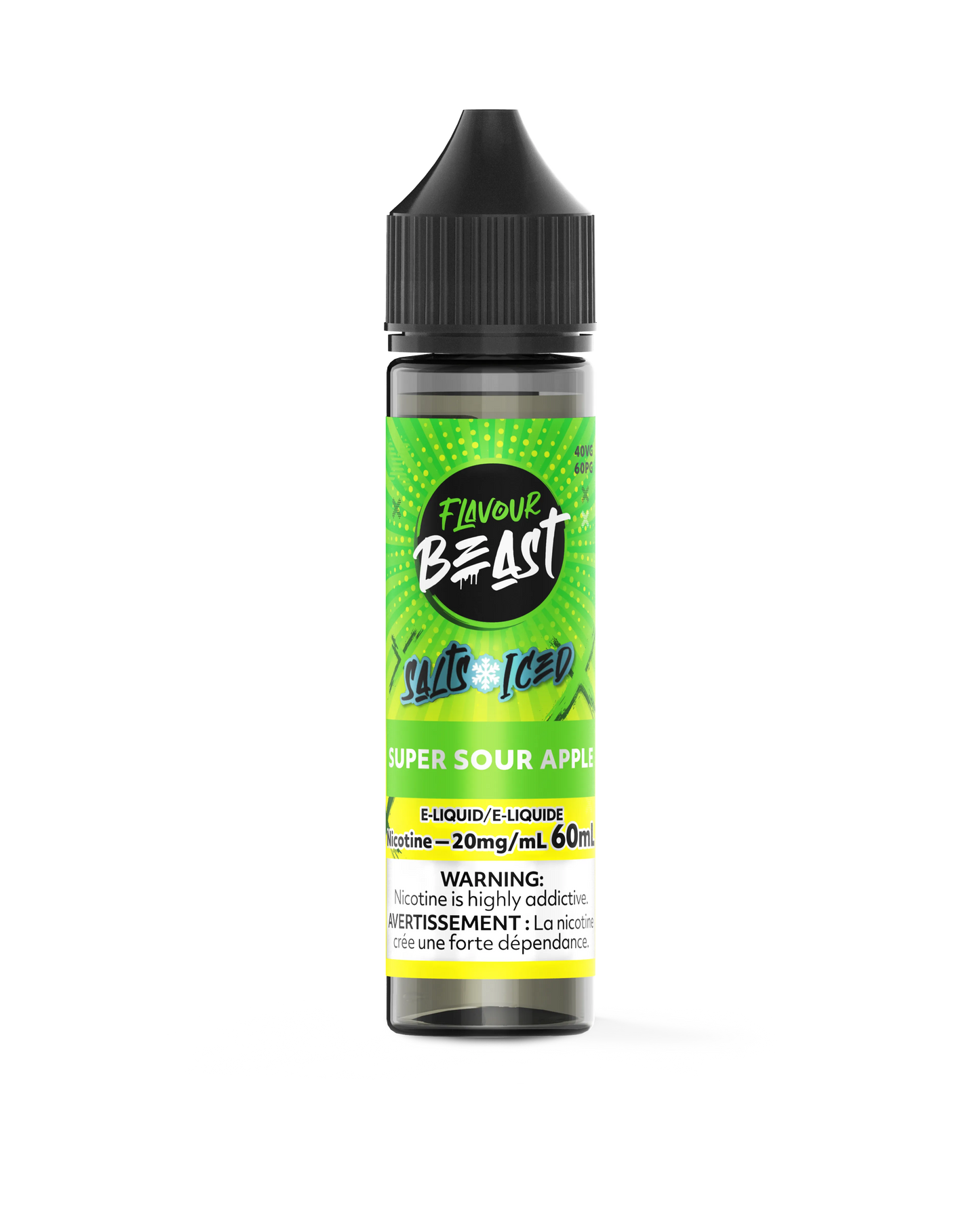 Flavour Beast E-Liquid | Super Sour Apple Iced (60mL)