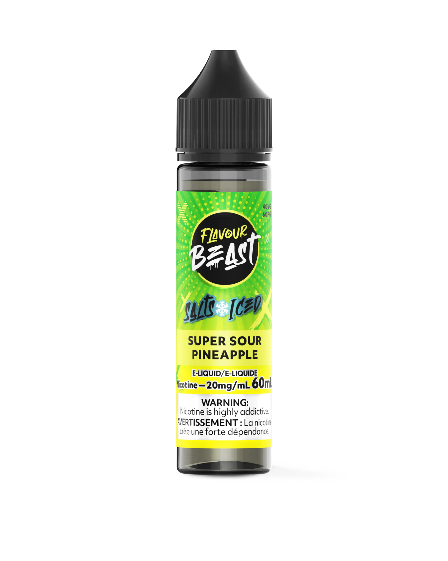 Flavour Beast E-Liquid | Super Sour Pineapple Iced (60mL)
