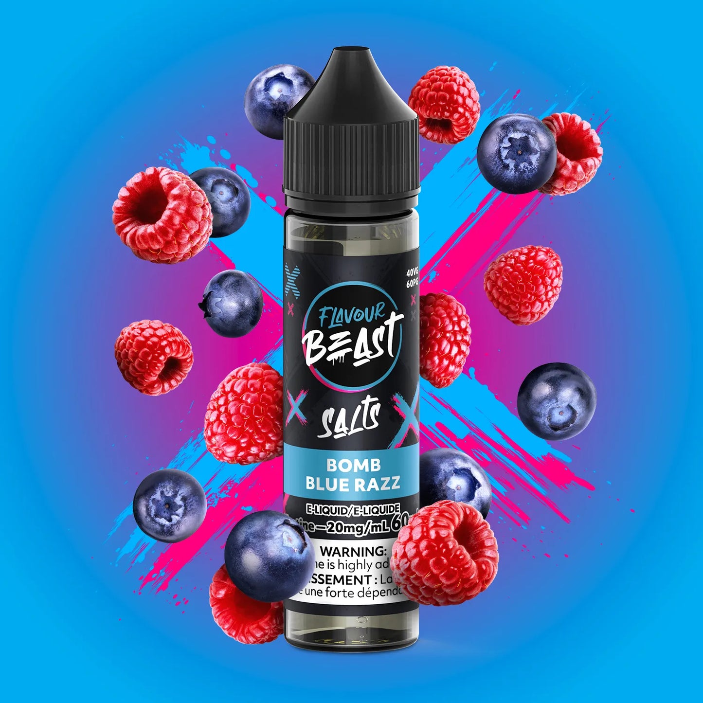 Bomb Blue Razz (60mL) | Flavour Beast E-Liquid