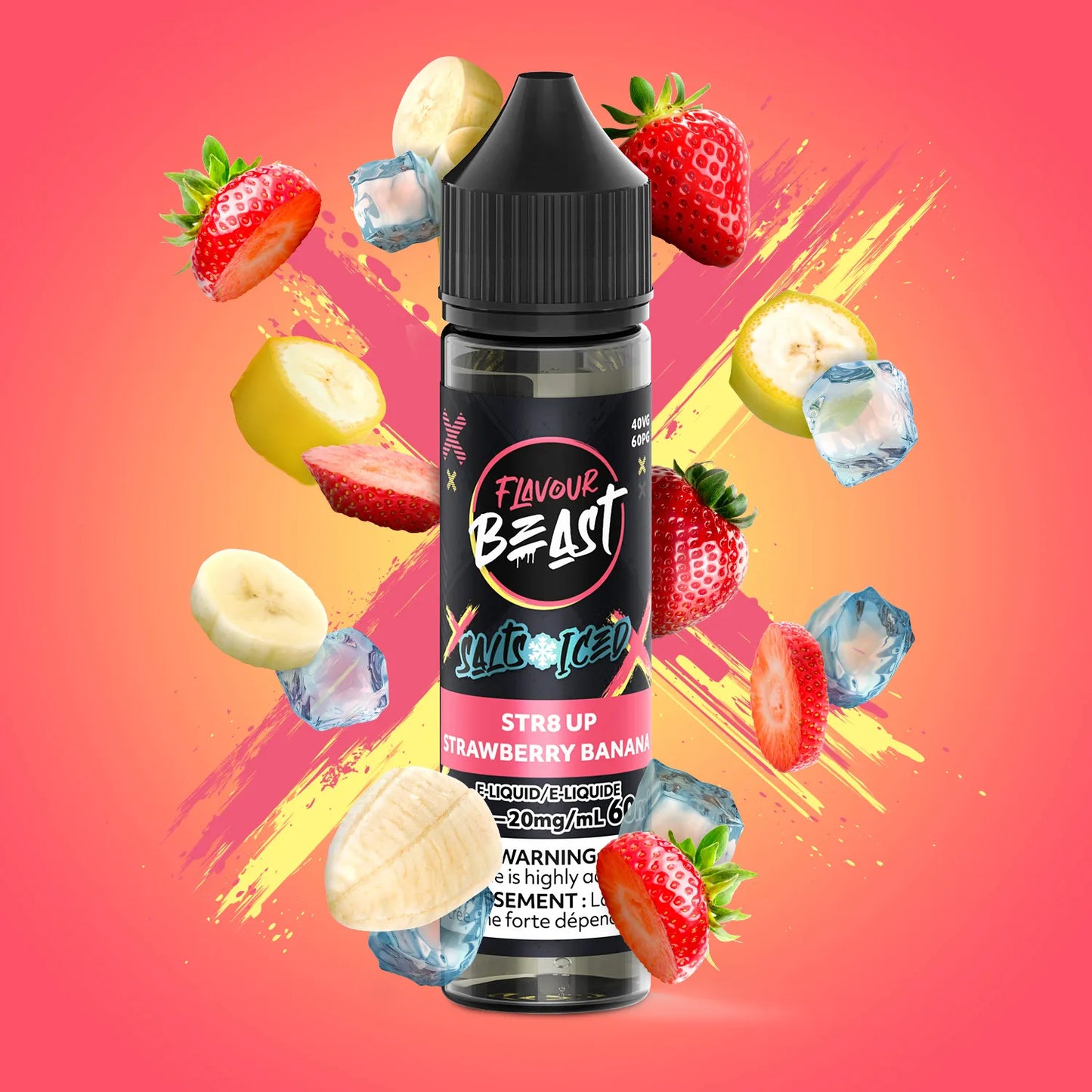 STR8 UP Strawberry Banana Iced (60mL) | Flavour Beast E-Liquid