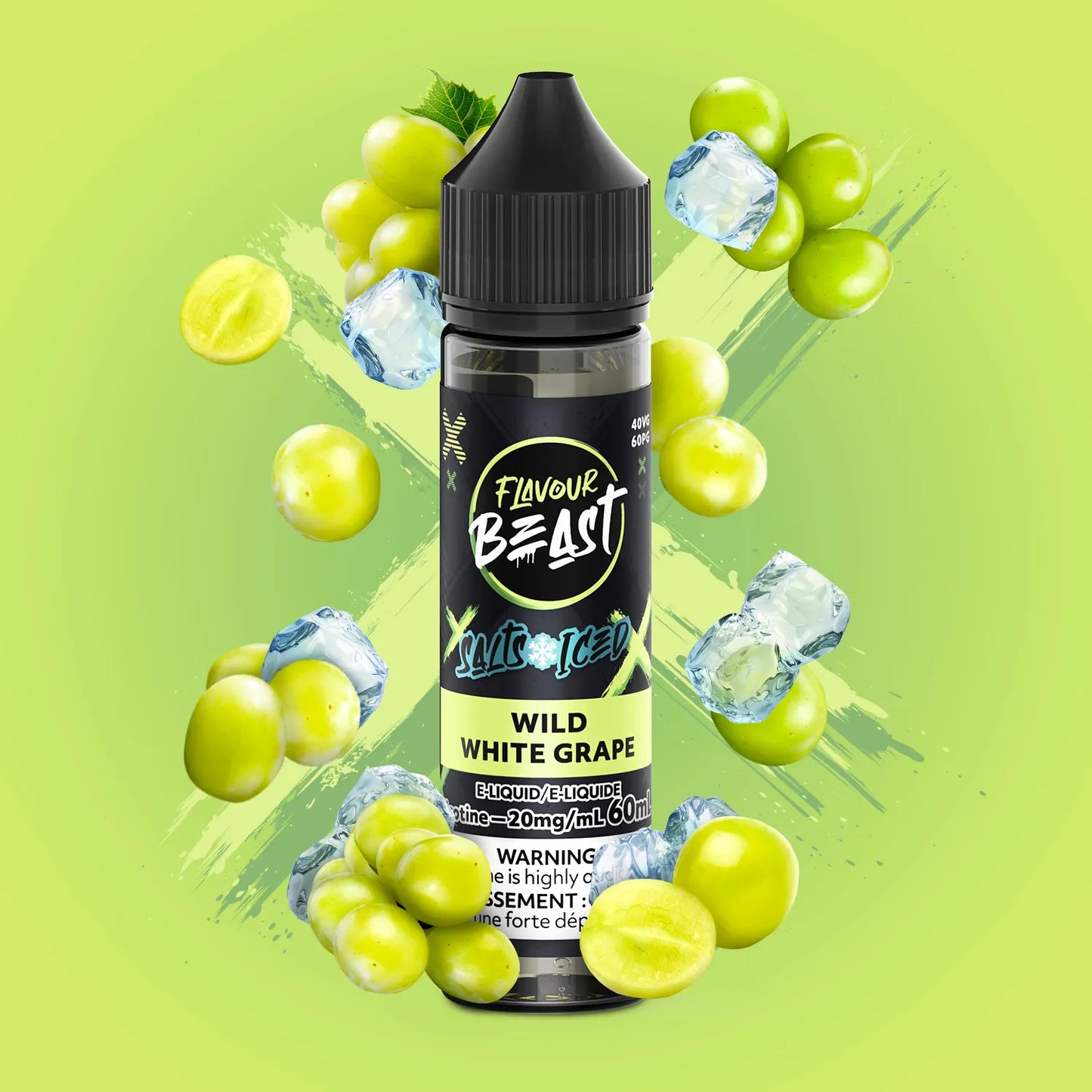 Flavour Beast E-Liquid | Wild White Grape Iced (60mL)