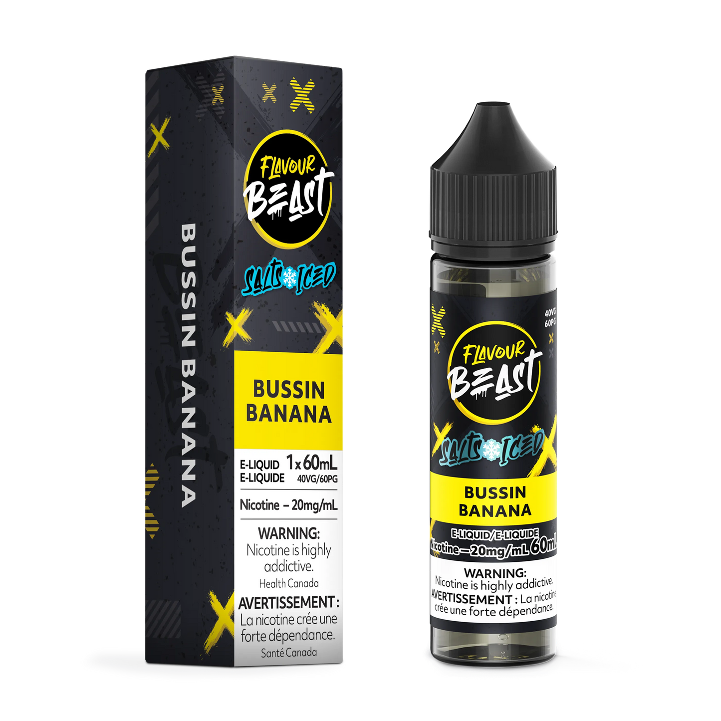 Flavour Beast E-Liquid â€“ Bussin Banana Iced (60mL)