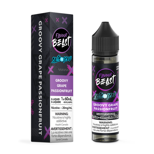 Flavour Beast E-Liquid â€“ Groovy Grape Passionfruit Iced (60mL)
