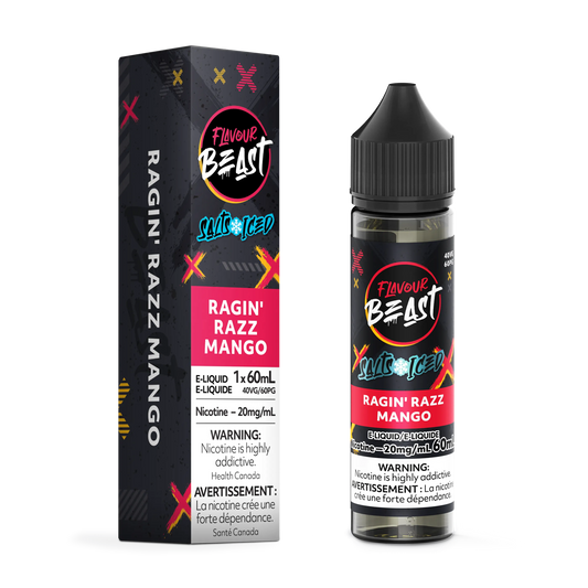 Flavour Beast E-Liquid â€“ Ragin' Razz Mango Iced (60mL)