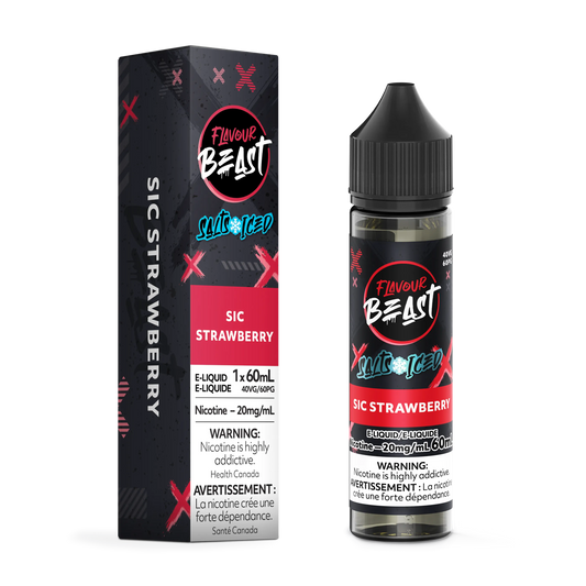 Flavour Beast E-Liquid â€“ Sic Strawberry Iced (60mL)