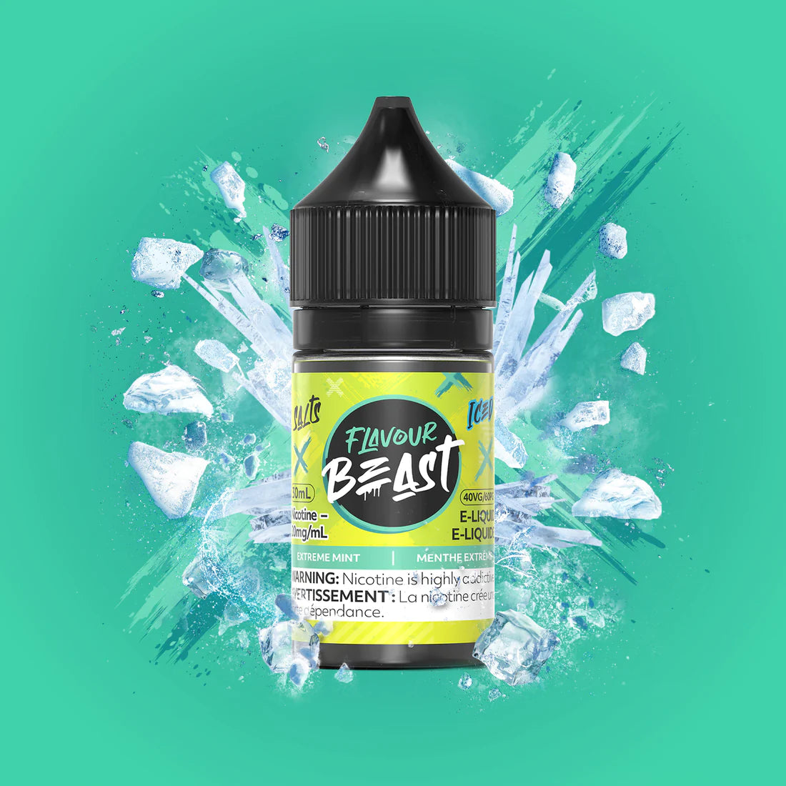 Flavour Beast Salts Iced E-Liquid - Extreme Mint 30ml