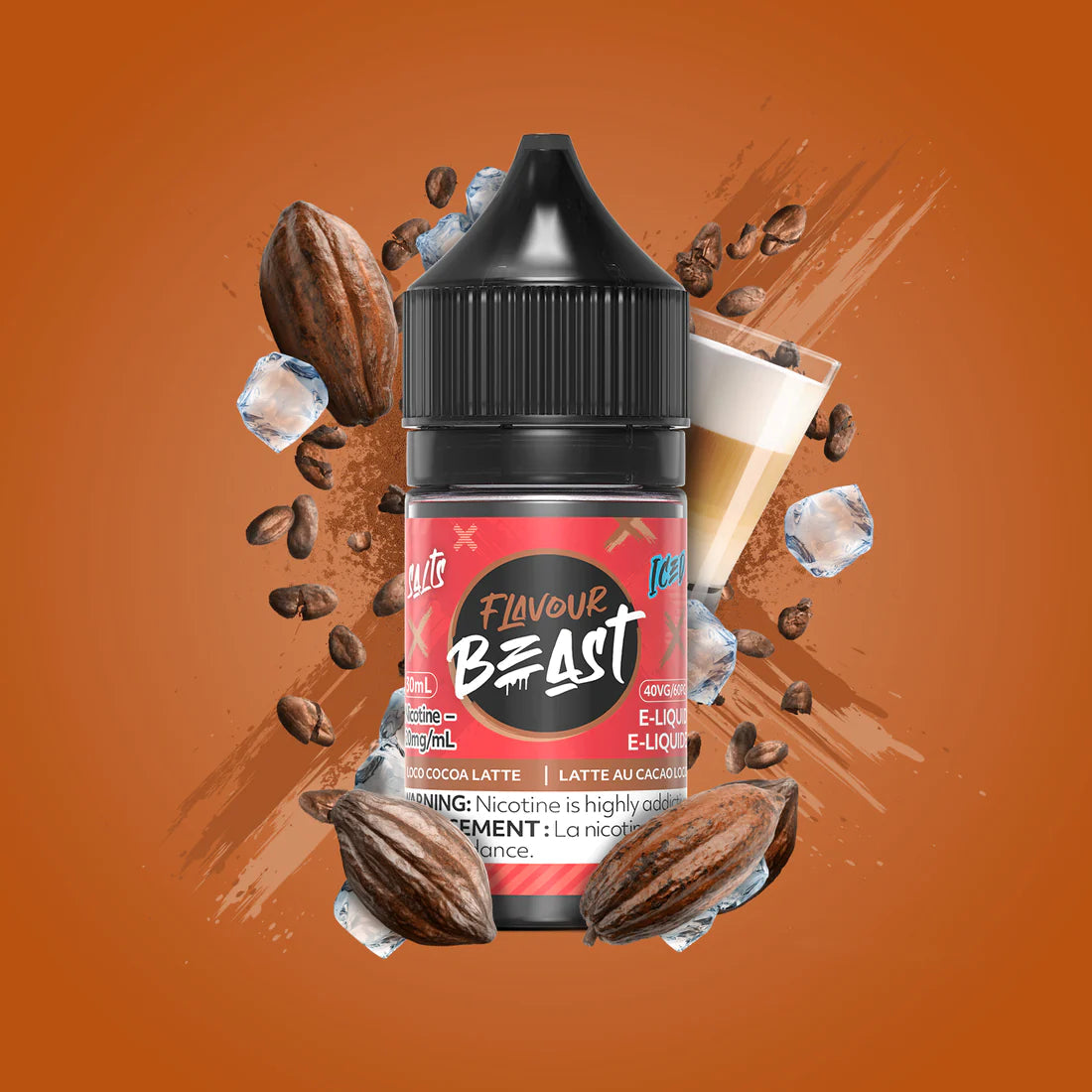Flavour Beast Salts Iced E-Liquid - Loco Cocoa Latte 30ml